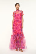 CALLUNA DRESS | MAGENTA PAINTED FLORAL