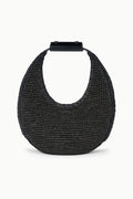 MOON RAFFIA BAG | BLACK RAFFIA