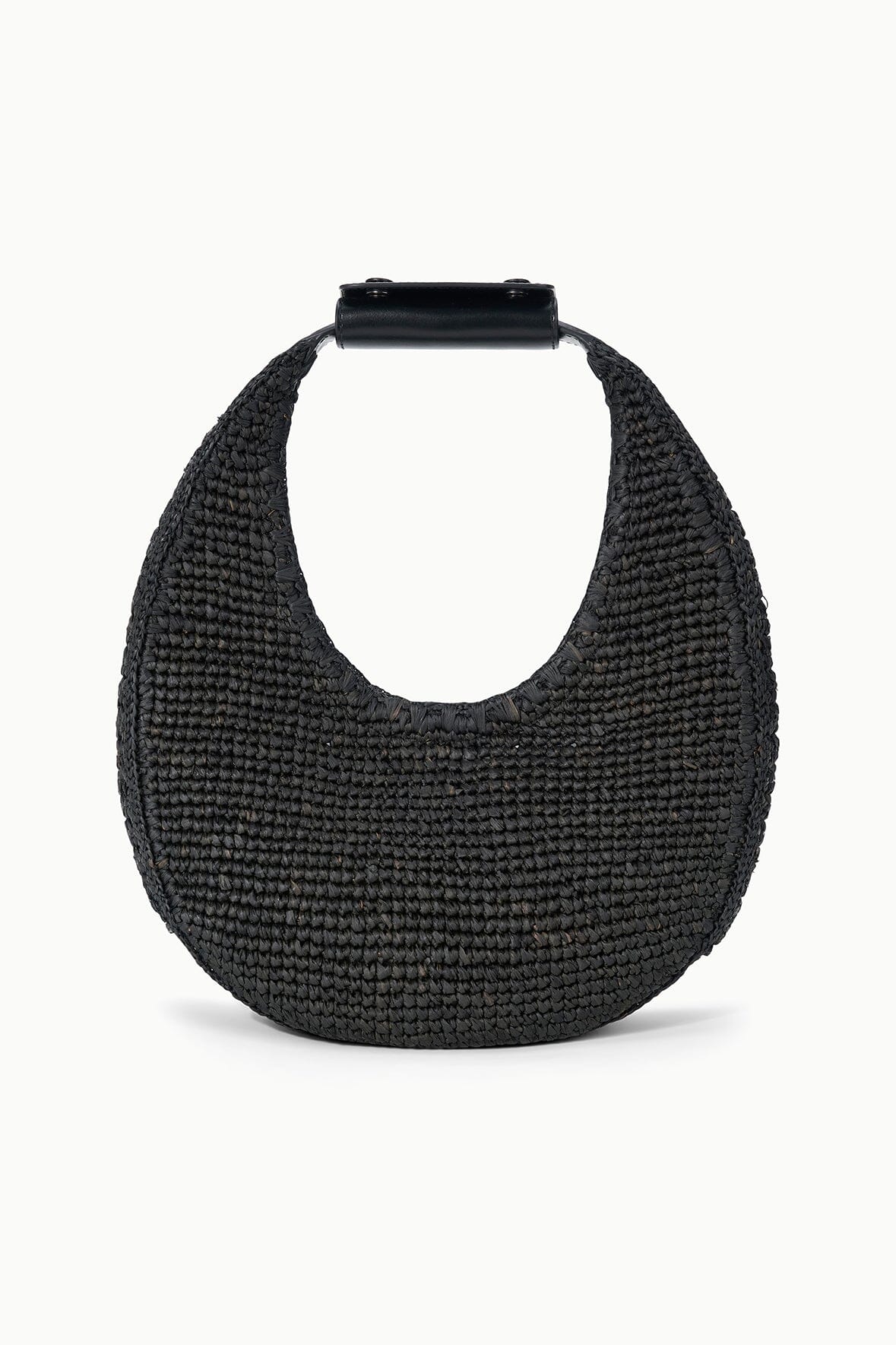 MOON RAFFIA BAG | BLACK RAFFIA