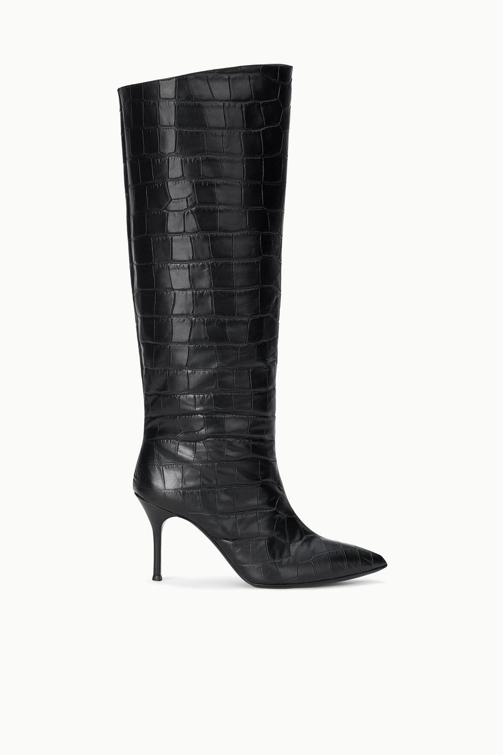 SEBASTIAN HIGH HEEL BOOT | BLACK CROCO